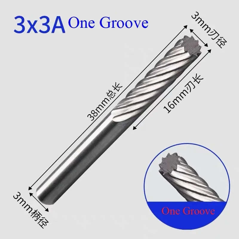 Tungsten Carbide Rotary File with 3mm Shank-3X3F