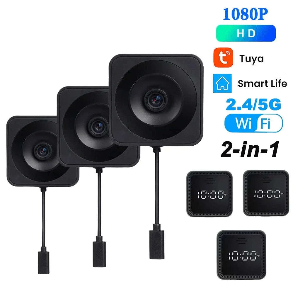 Tuya 2K 5G WiFi Magnetic Window Security Camera with AI Detection-1080P-1PC / Type-C