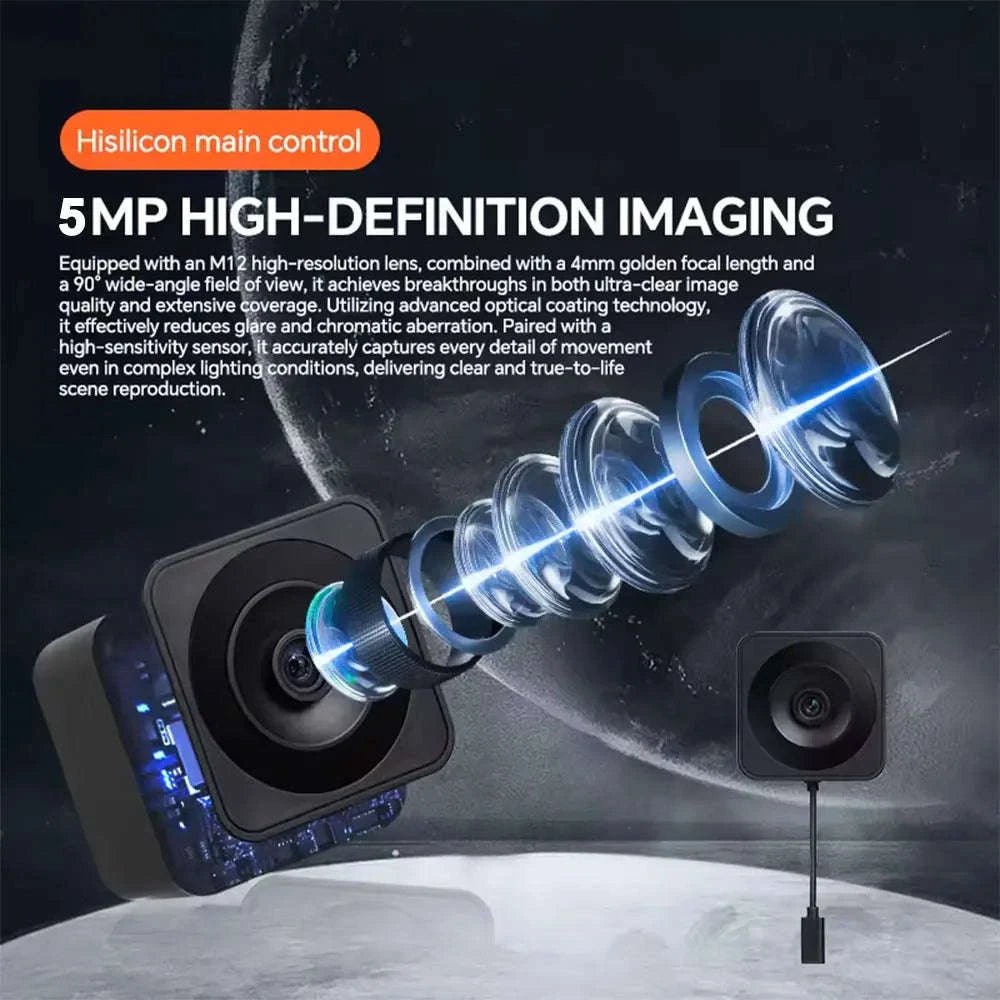 Tuya 2K 5G WiFi Magnetic Window Security Camera with AI Detection-1080P-1PC / Type-C