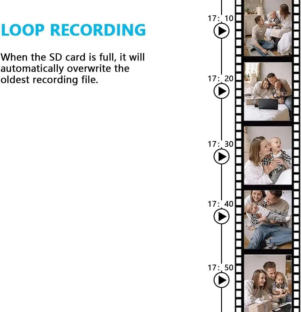 Tuya HD 1080P WiFi Mini Security Camera Clock-Default Title