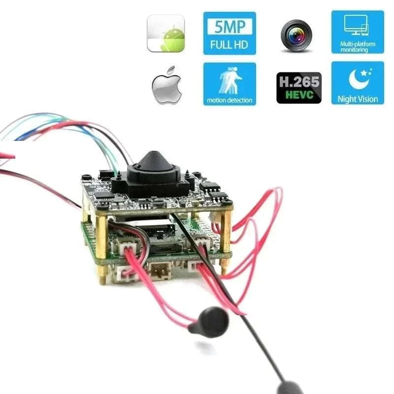 Tuya Mini Wi‑Fi Security Camera Module with Audio and Indoor Recording-