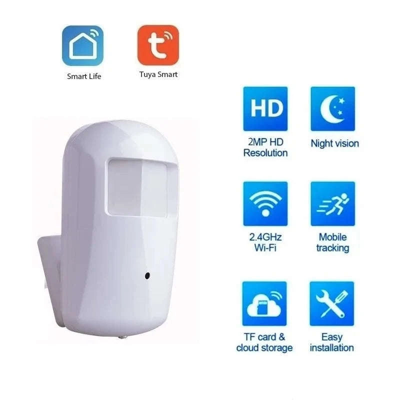 Tuya PIR Style Indoor WiFi IP Camera with Night Vision and 2‑Way Audio-WHITE / 5MP 64G / China Mainland