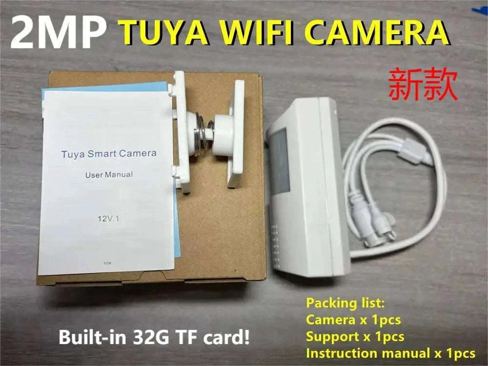 Tuya POE Mini WiFi Security Camera, 2MP/4MP, 2-Way Audio-4mp WIFI POE 32G