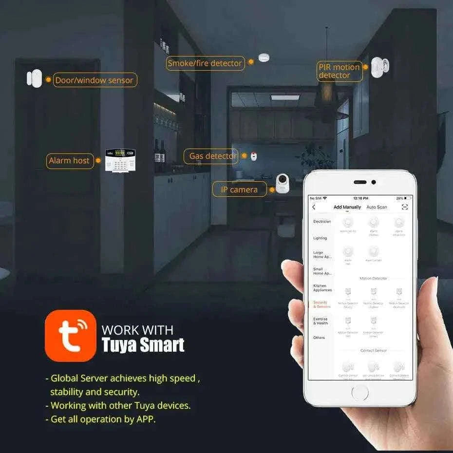 Tuya Smart Alarm System WiFi & 4G GSM Home Security Hub-W210 WiFi GSM Kit 1 / CHINA