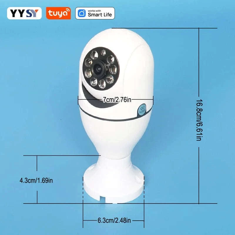 Tuya Smart E27 Bulb Camera HD Security-Only Camera White