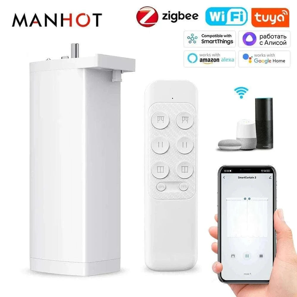 Tuya Smart Electric Curtain Motor for Quiet Automated Control-EU Plug (Zigbee) / Motor