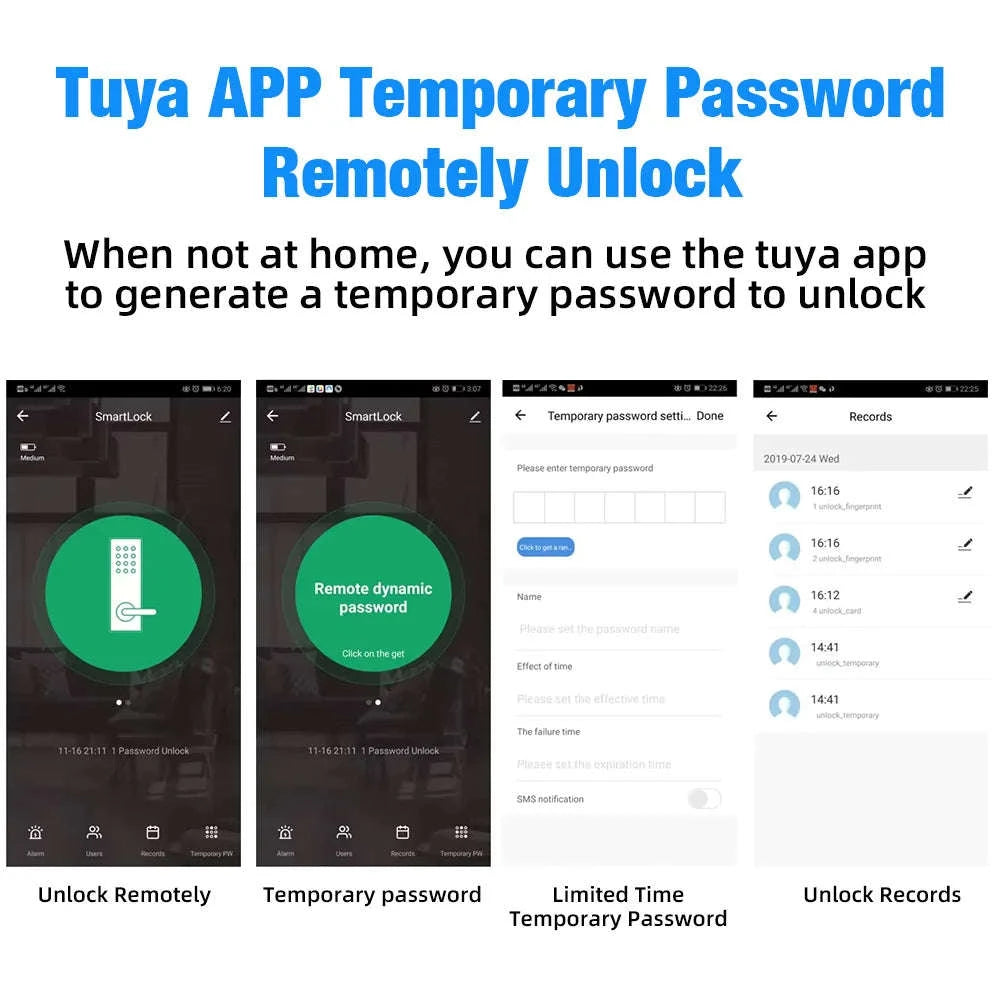 Tuya Smart Fingerprint Door Lock with App and Key Unlock-United States