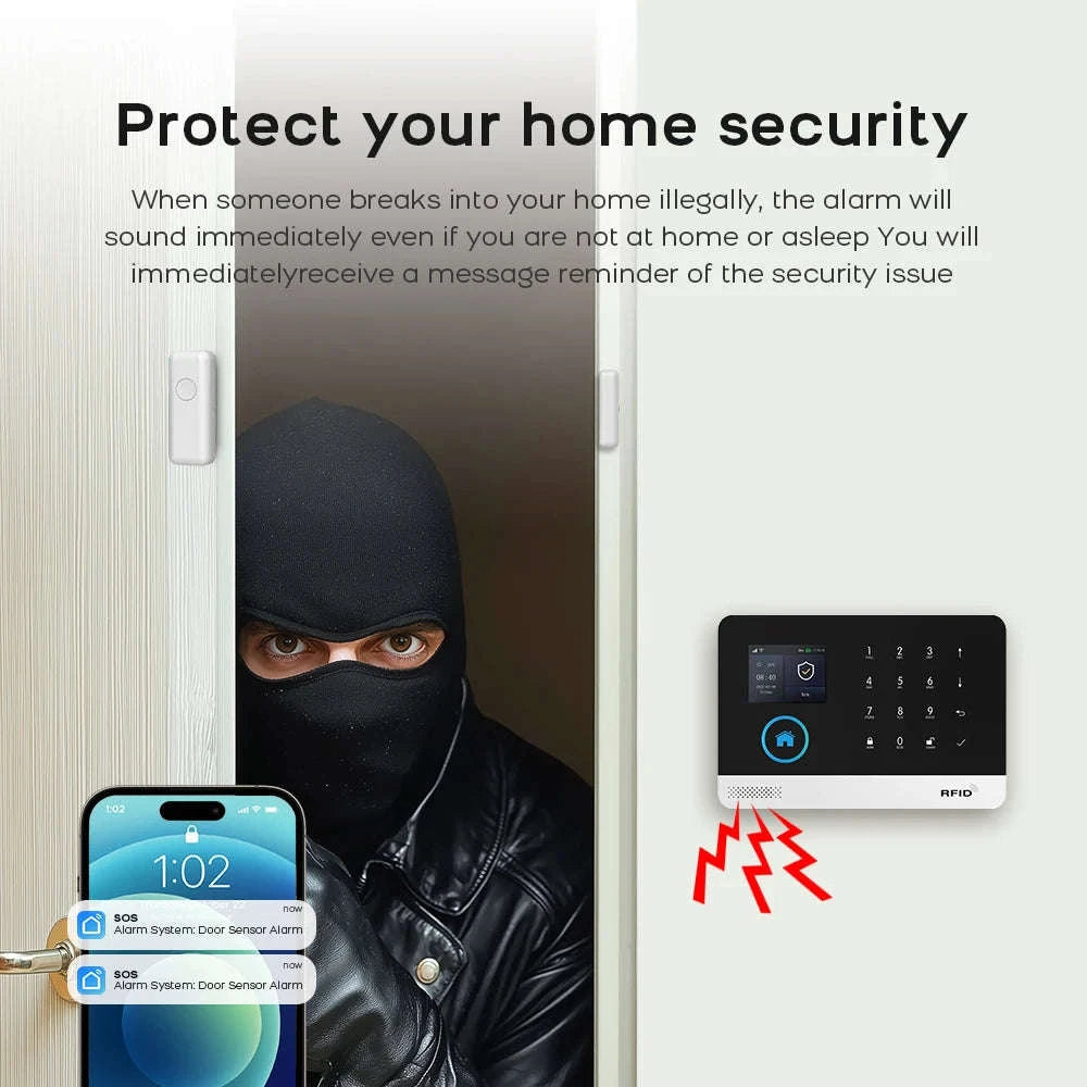 Tuya Smart Home Alarm Kit-2G GSM WiFi Kit B / EU Plug / CHINA