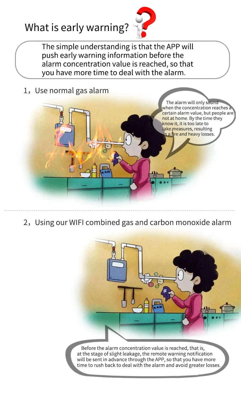 Tuya Smart Life Gas and CO Leak Detector WiFi Alarm-WIFI GAS