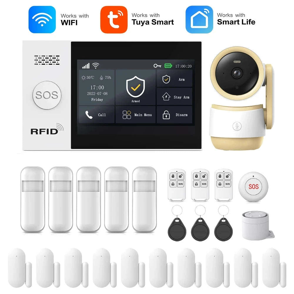 Tuya Smart Life WiFi GSM Alarm System-F-22 / EU Plug / English|CHINA