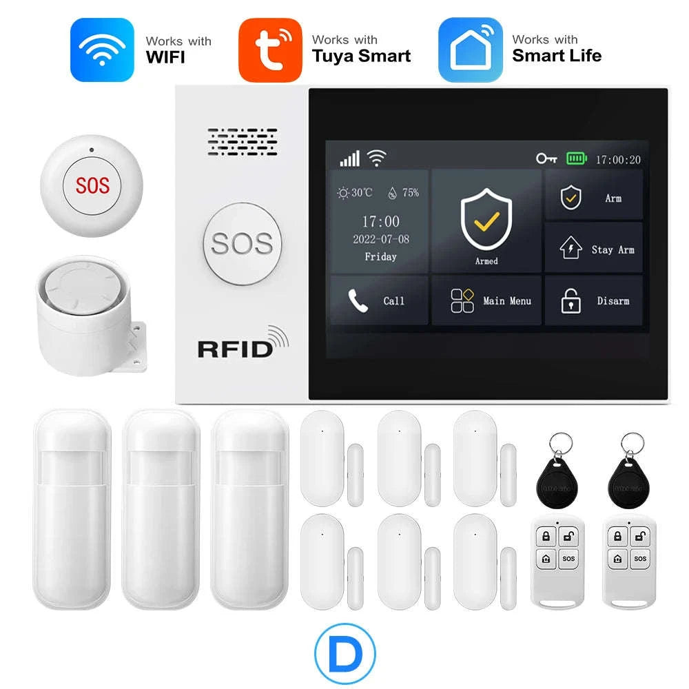 Tuya Smart Life WiFi GSM Alarm System-F-22 / EU Plug / English|CHINA