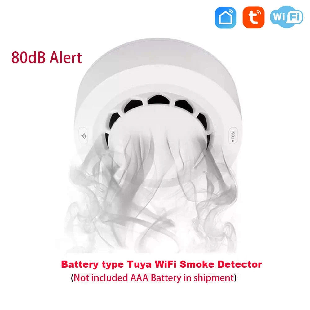 Tuya Smart Smoke Detector for WiFi or Zigbee Home Safety-Zigbee