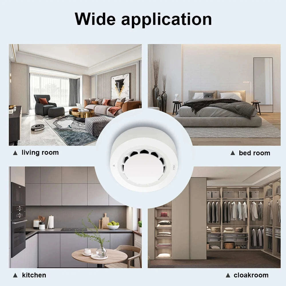 Tuya Smart Smoke Detector for WiFi or Zigbee Home Safety-Zigbee