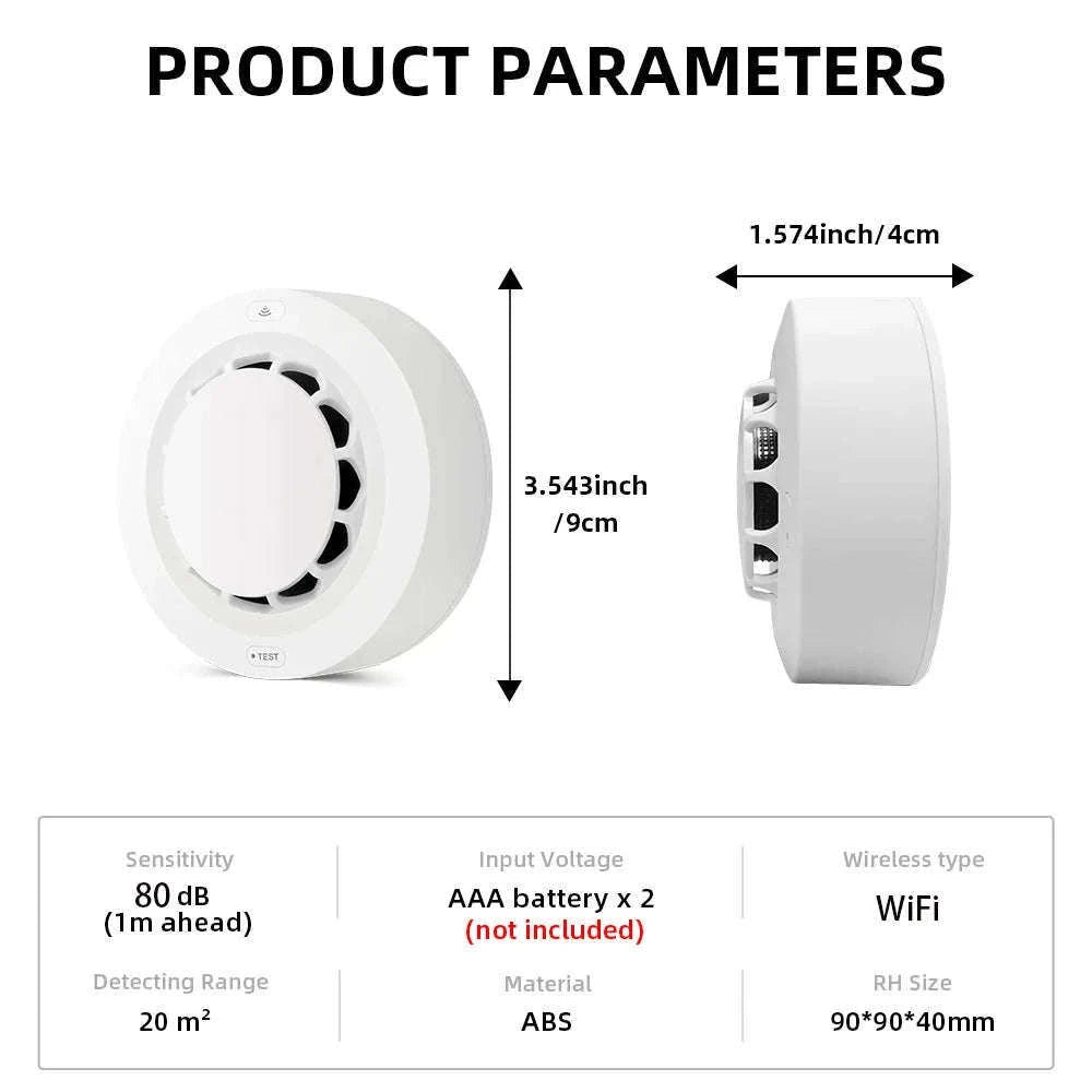 Tuya Smart Smoke Detector for WiFi or Zigbee Home Safety-Zigbee