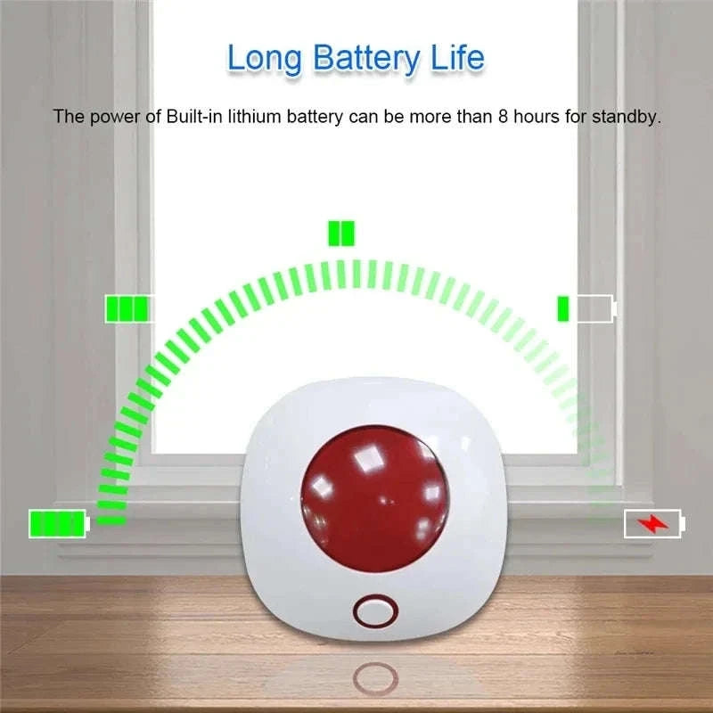 Tuya Smart WiFi 110dB Alarm Siren with Strobe Light-EU plug / China Mainland