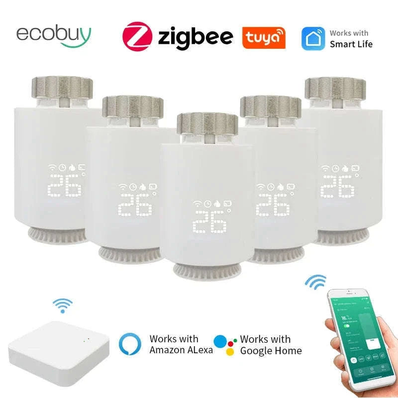 Tuya Smart ZigBee 3.0 TRV Radiator Valve Controller-ME167 2PCS