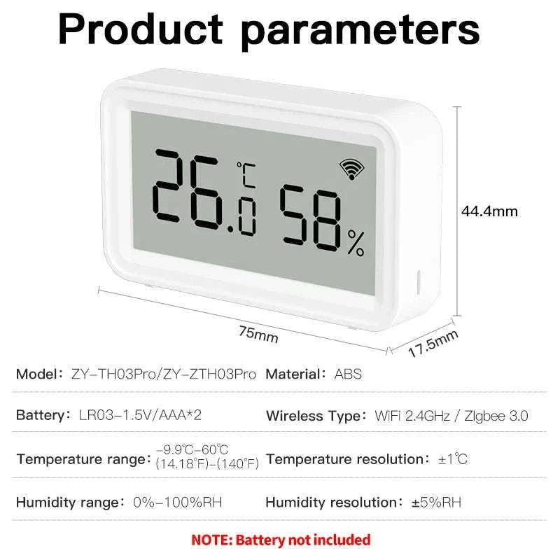 Tuya Temperature Humidity Sensor for Smart Home Monitoring-Zigbee Version