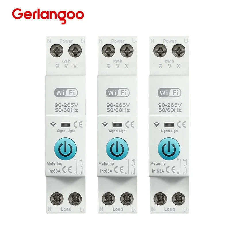 Tuya WiFi Smart Circuit Breaker with Energy Monitoring and Protection-25A / No Metering