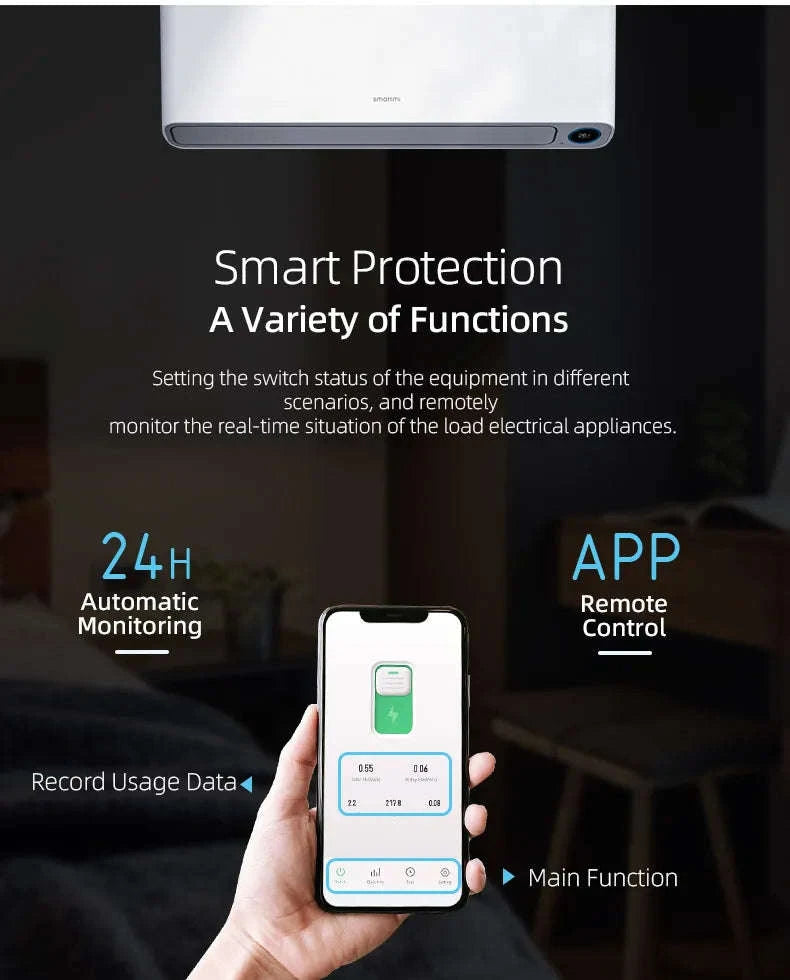 TUYA WiFi Smart Circuit Breaker with Power Metering 1P 63A-32A / White No metering