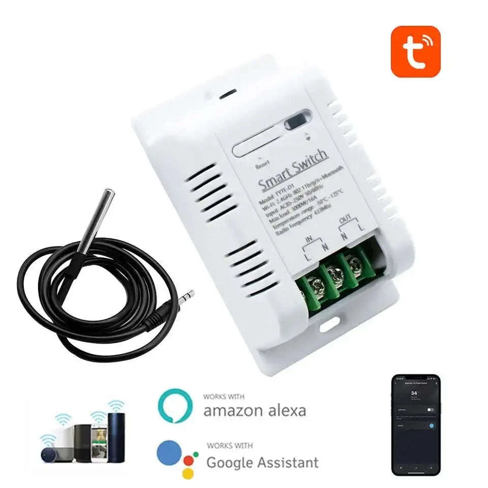 Tuya WiFi Smart Temperature Switch 16A 3000W-Default Title