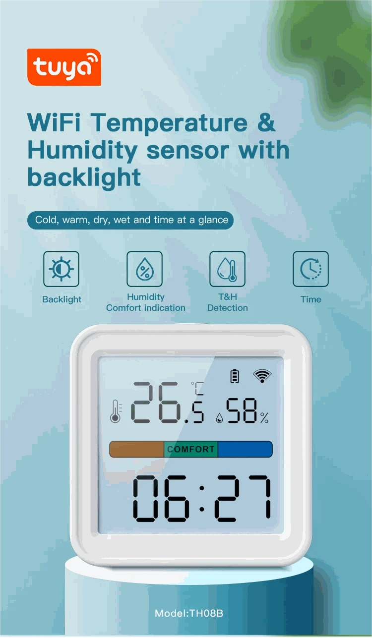 Tuya WiFi Temperature & Humidity Sensor-TH08