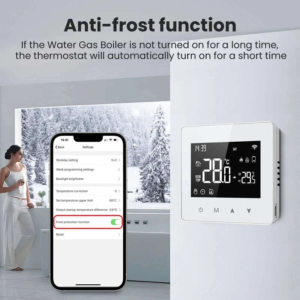 Tuya WiFi/ZigBee Smart Thermostat for Boilers-WiFi Version