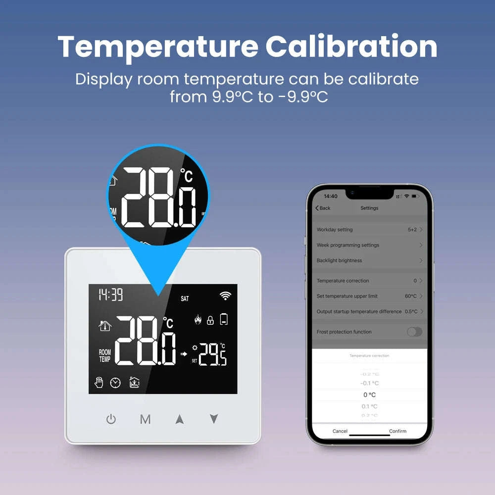 Tuya WiFi/ZigBee Smart Thermostat for Water & Gas Boilers-WiFi Version