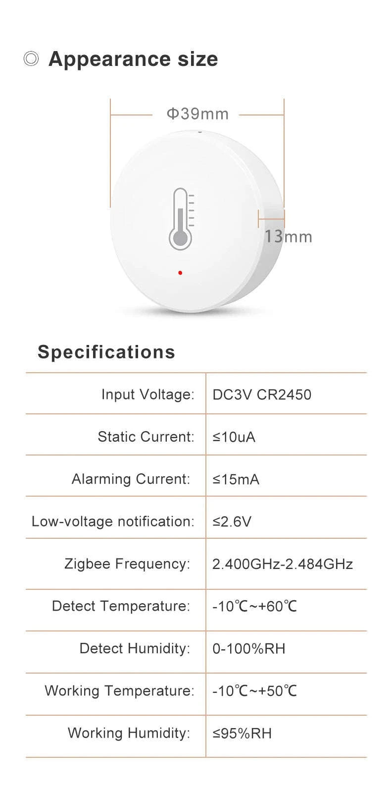 Tuya Zigbee Temperature and Humidity Sensor-4PCS