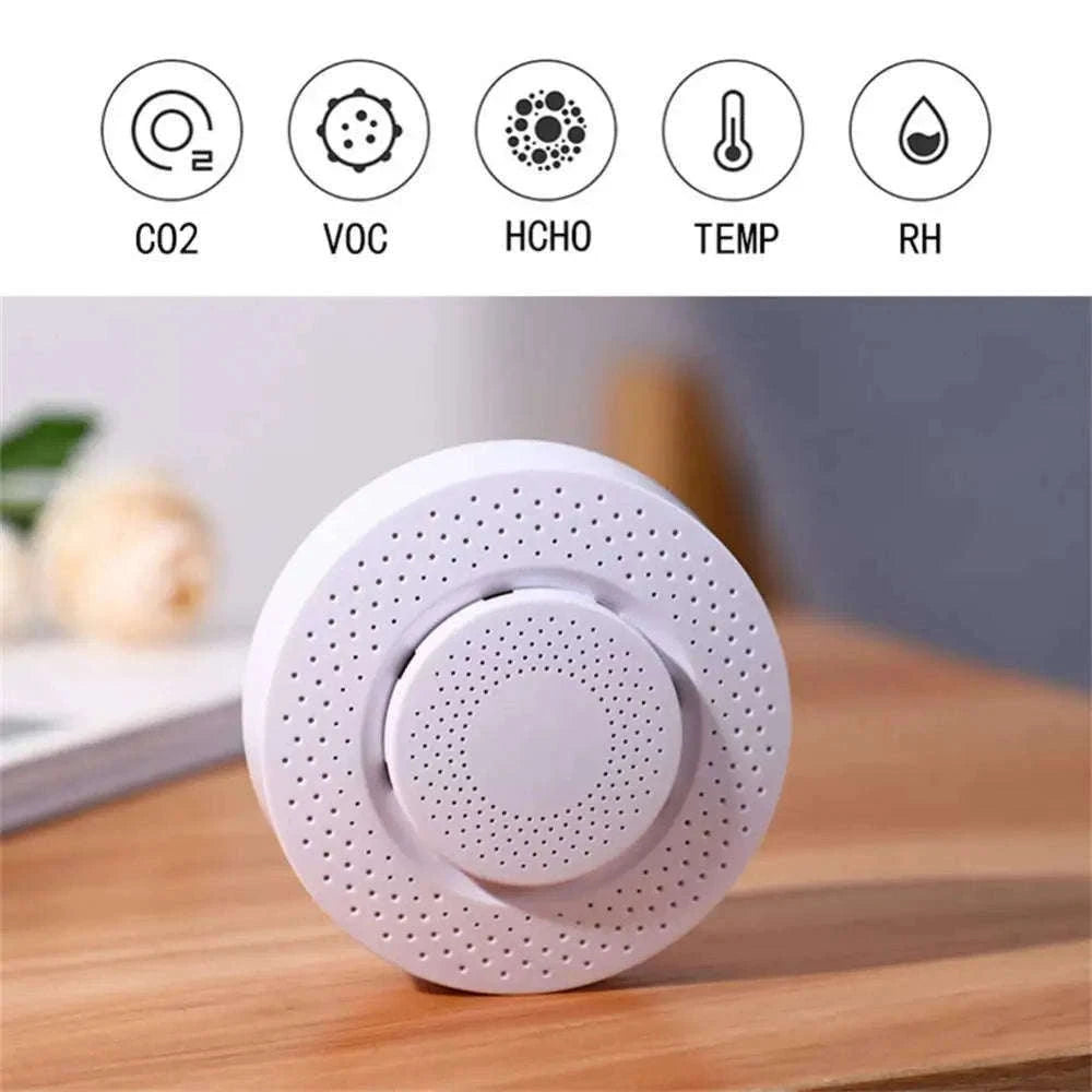 Tuya Zigbee/WiFi Air Quality Sensor for Smarter Home Monitoring-Zigbee Version 5in1 / China Mainland