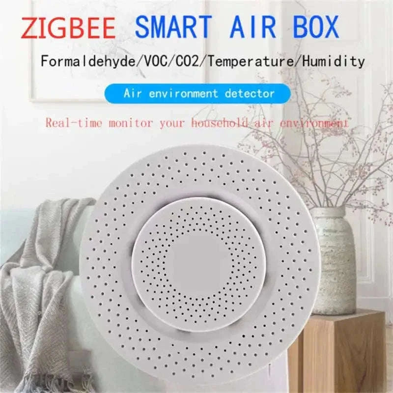 Tuya Zigbee/WiFi Air Quality Sensor for Smarter Home Monitoring-Zigbee Version 5in1 / China Mainland