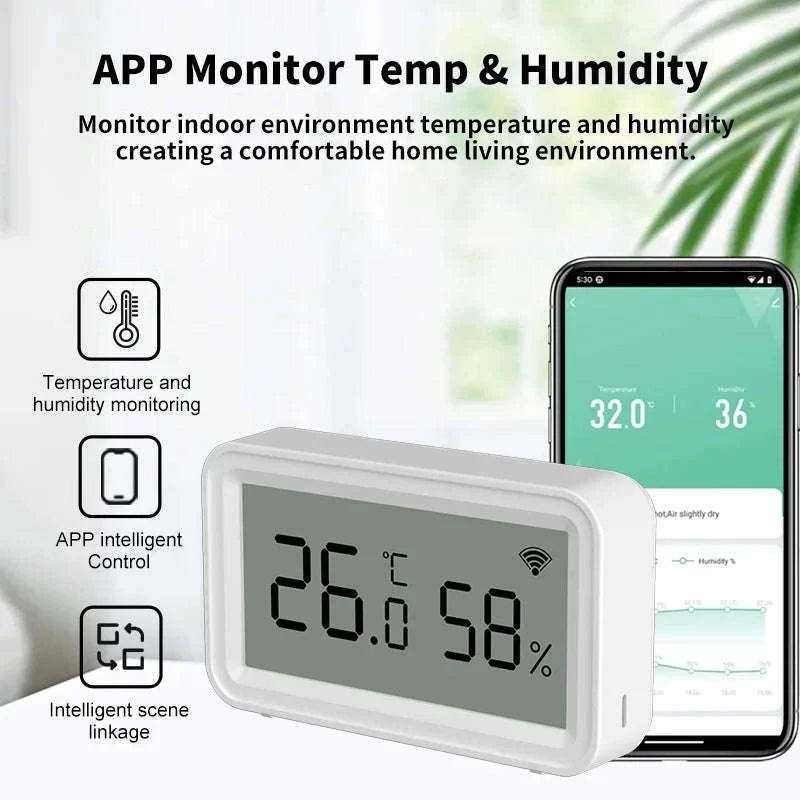 Tuya Zigbee WiFi Temperature Humidity Sensor for Smart Home-Zigbee Version