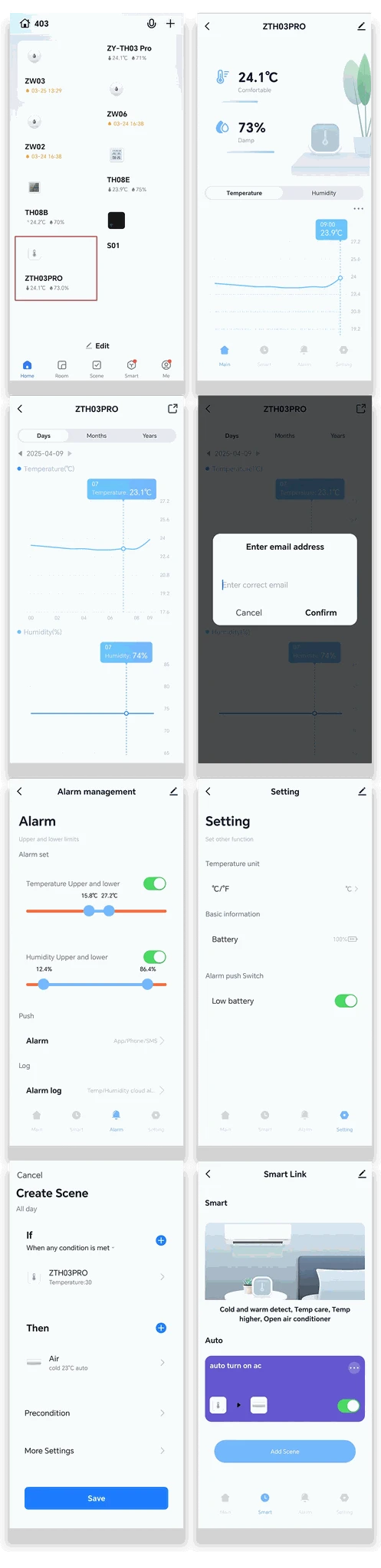 Tuya Zigbee WiFi Temperature Humidity Sensor for Smart Home-Zigbee Version