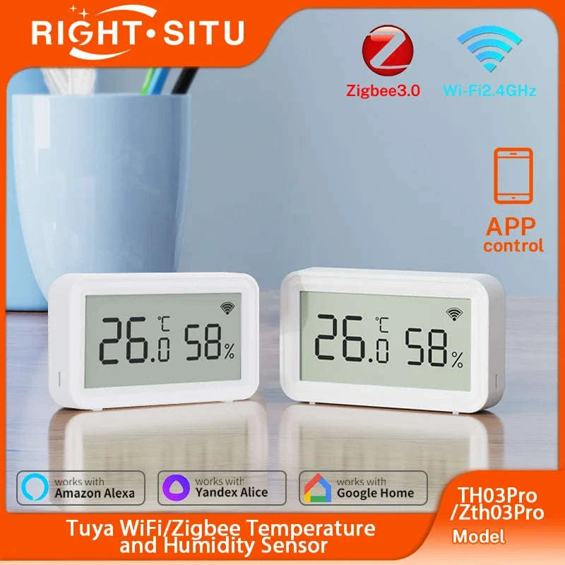 Tuya Zigbee WiFi Temperature Humidity Sensor for Smart Home-Zigbee Version