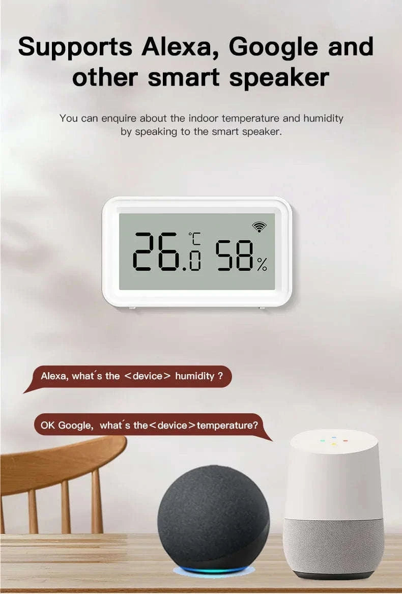 Tuya Zigbee WiFi Temperature Humidity Sensor for Smart Home-Zigbee Version