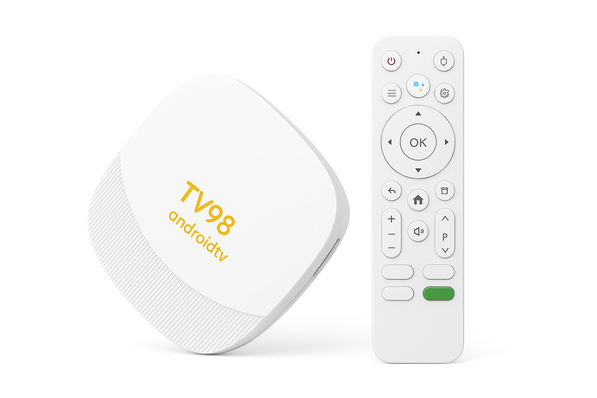 TV98 ATV Max Android 14 TV Box Allwinner H313 2GB 8GB Wifi 6 BT 8K 4K AV1 Full HD Smart Media Player Spraakbesturing Set-Top Box