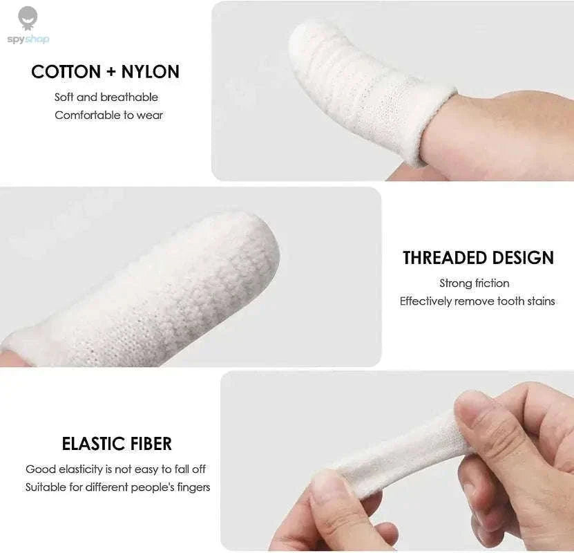 Two-Finger Pet Dental Cleaning Wipes for Cats and Dogs-Finger Cots / 12pcs