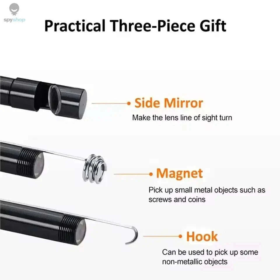 Type-C Endoscope Camera with 6 LEDs, Waterproof 7.0mm Head-5.5MM LENS / 2m