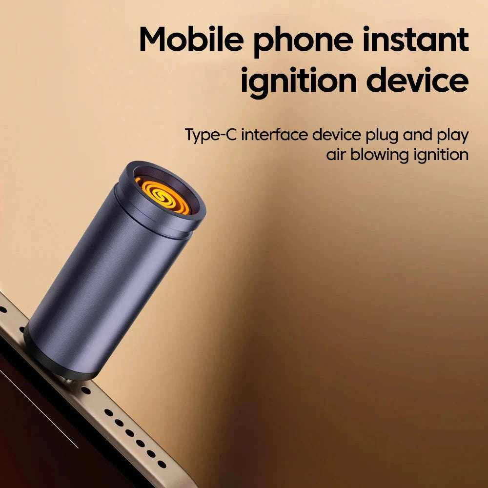 Type-C Mobile Cigarette Lighter-black