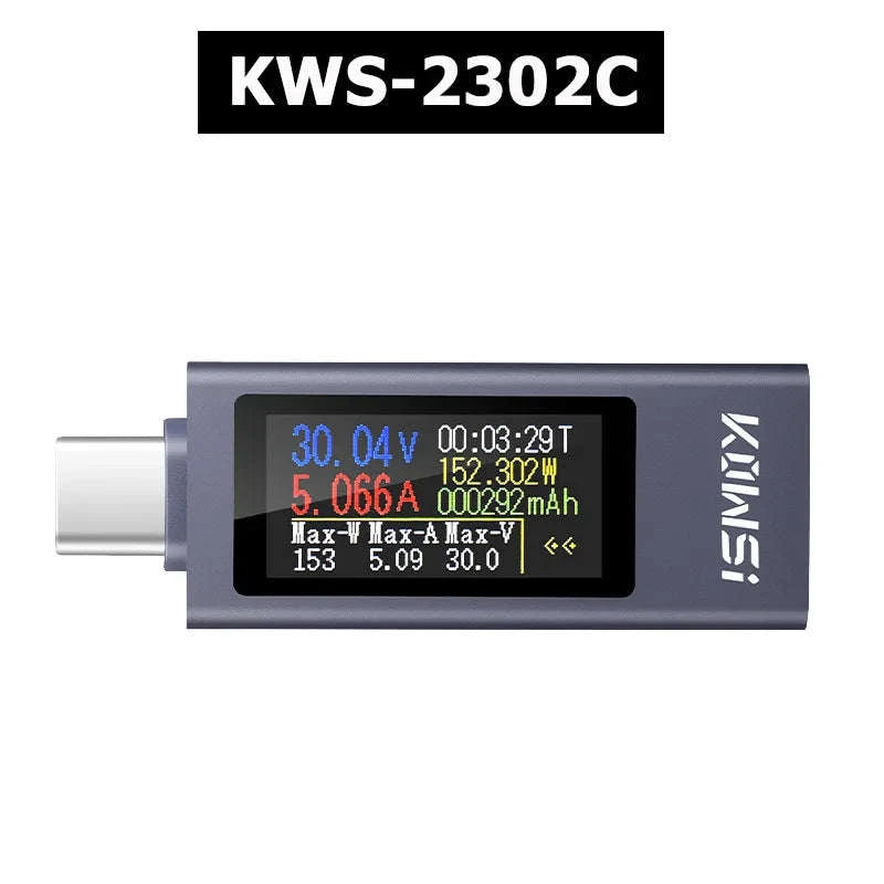 Type‑C Multi‑Function Digital Display Power Meter-KWS-2303C
