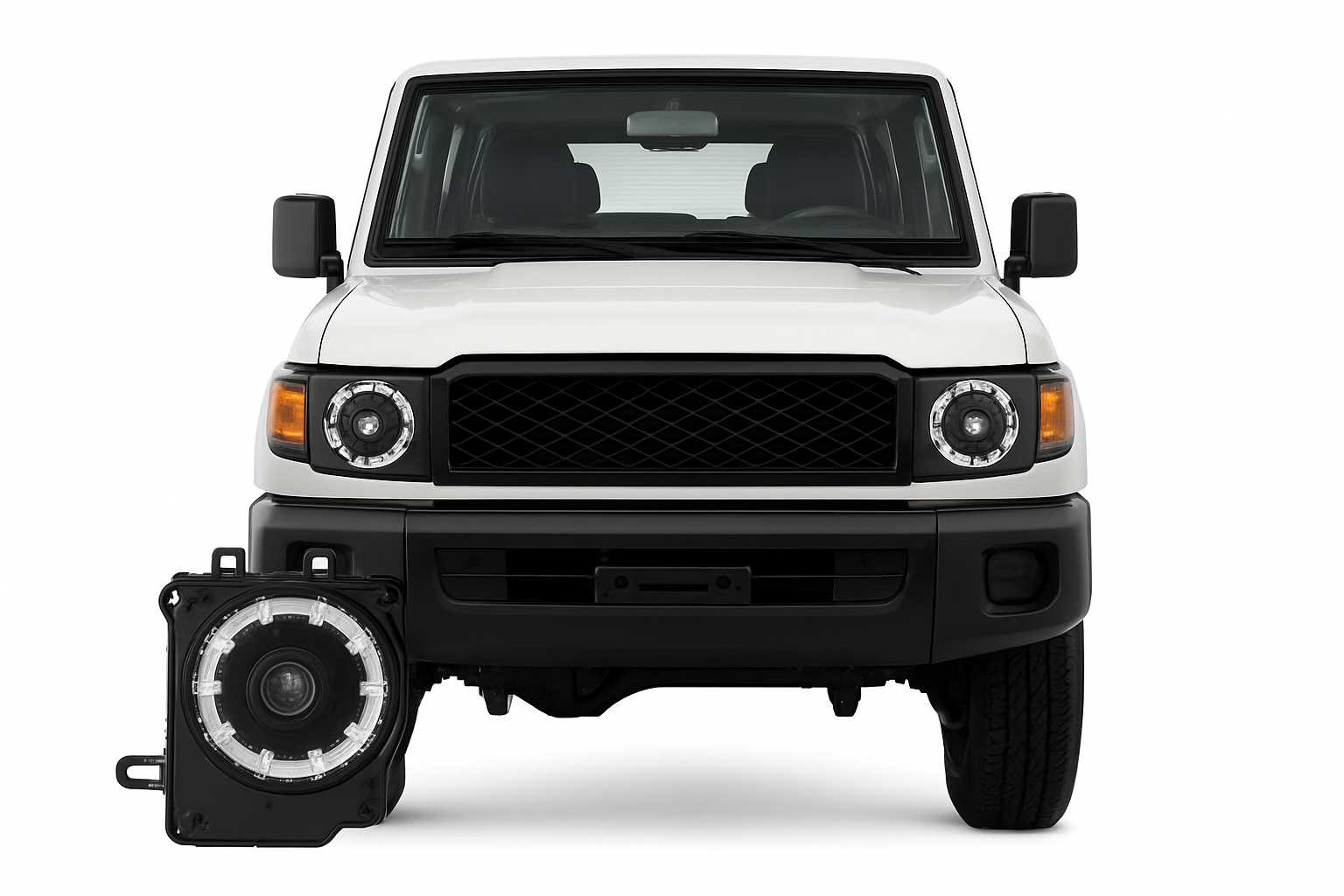 Upgrade faruri LED pentru Toyota Land Cruiser LC76 2024 cu DRL