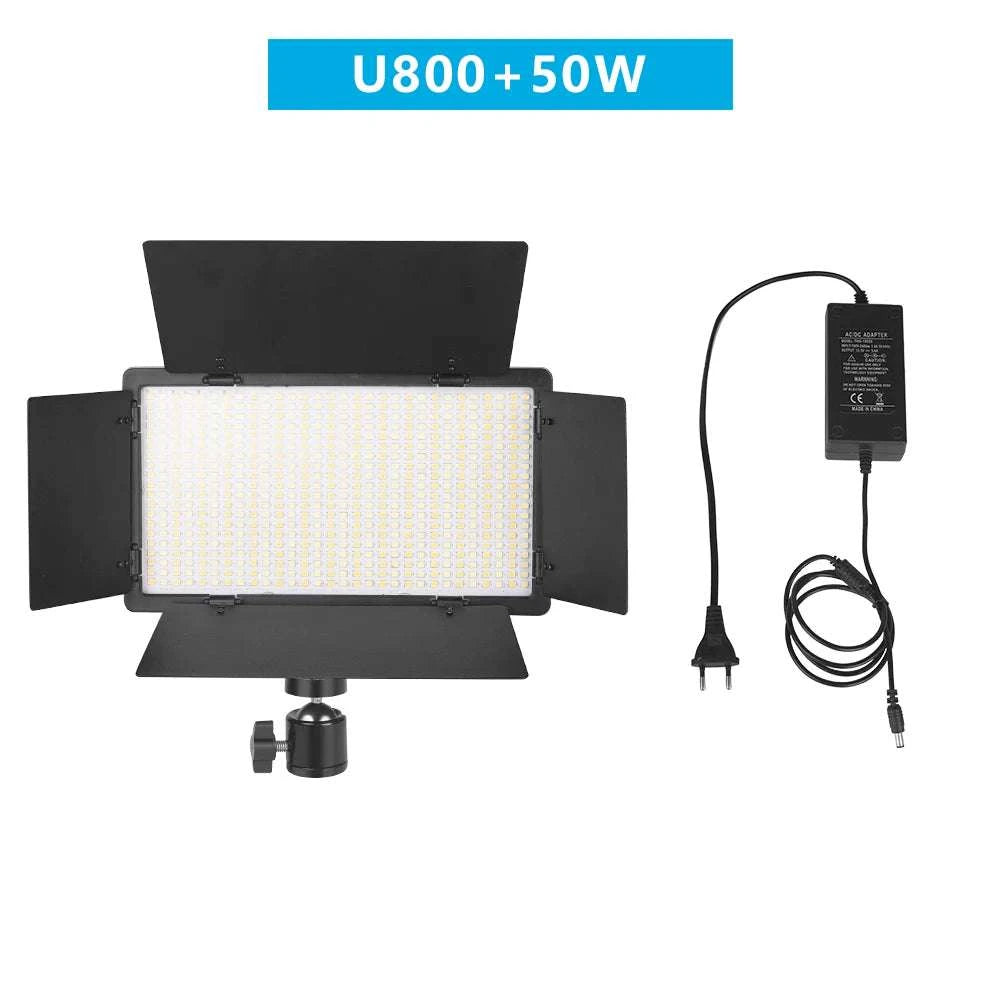 U800+ LED Video Light Bi-Color 2500K-8500K with Tripod Remote-NA-U600-LBC