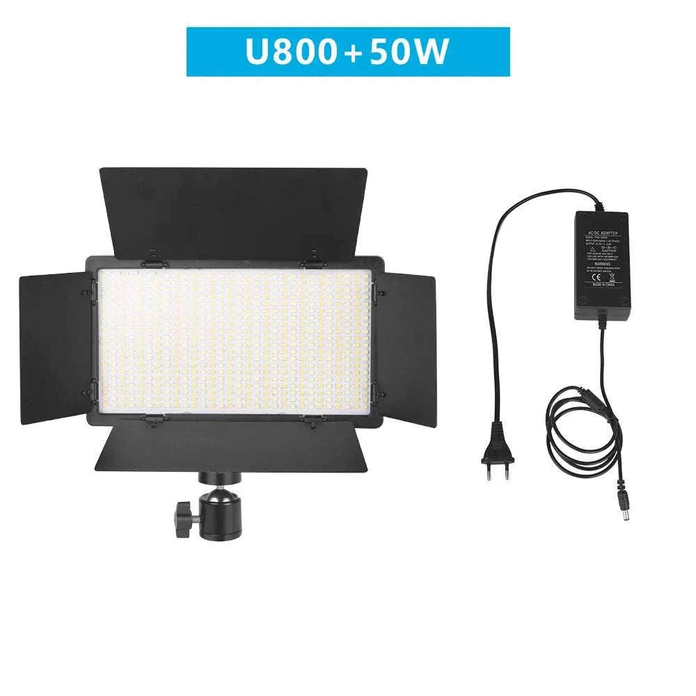 U800+ LED Video Light Bi-Color 2500K-8500K with Tripod Remote-NA-U600-LBC
