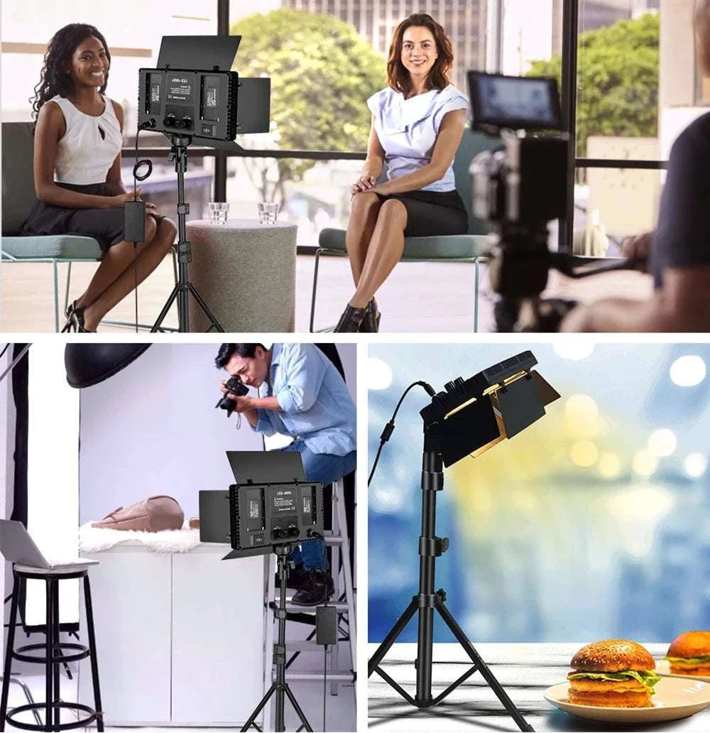 U800+ LED Video Light Bi-Color 2500K-8500K with Tripod Remote-NA-U600-LBC
