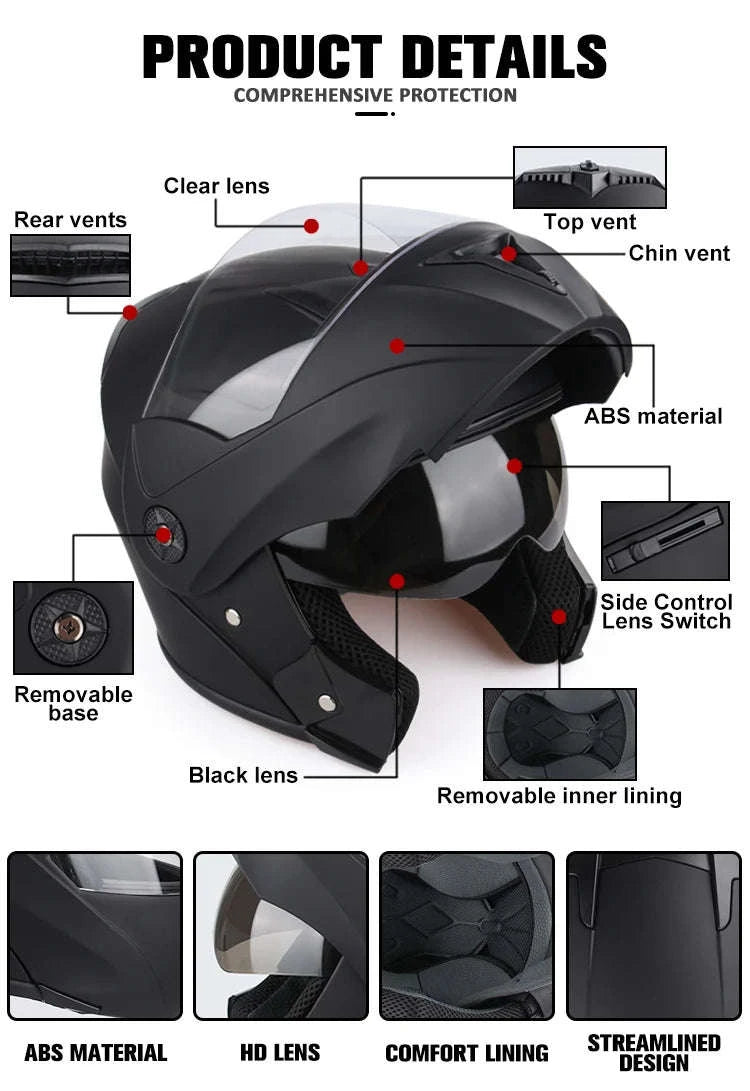 Uchoose Modular Motorcycle Helmet-5 / XL