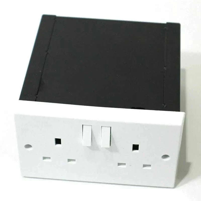 UK Double Plug Socket Hidden Safe Wall Stash Box with Key-Default Title