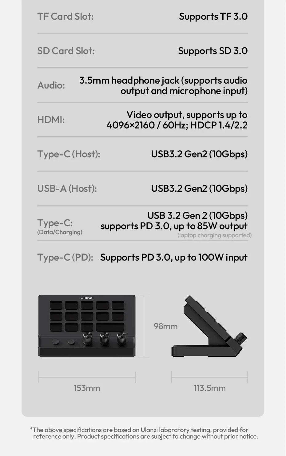 Ulanzi D200X Desktop Control Hub for Creative Workflow Setup-D200X D100H Set / China Mainland