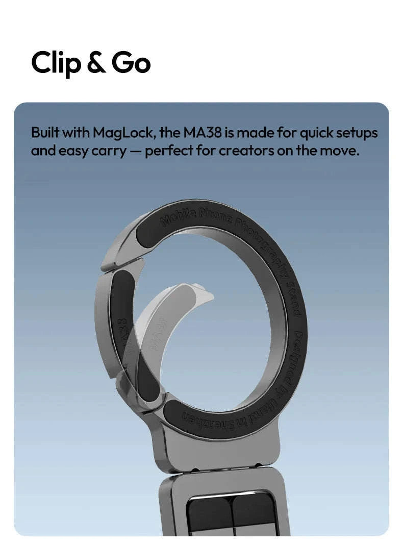 Ulanzi MA38 MagLock Magnetic Phone Stand with Hidden Hook-MA38 / China Mainland