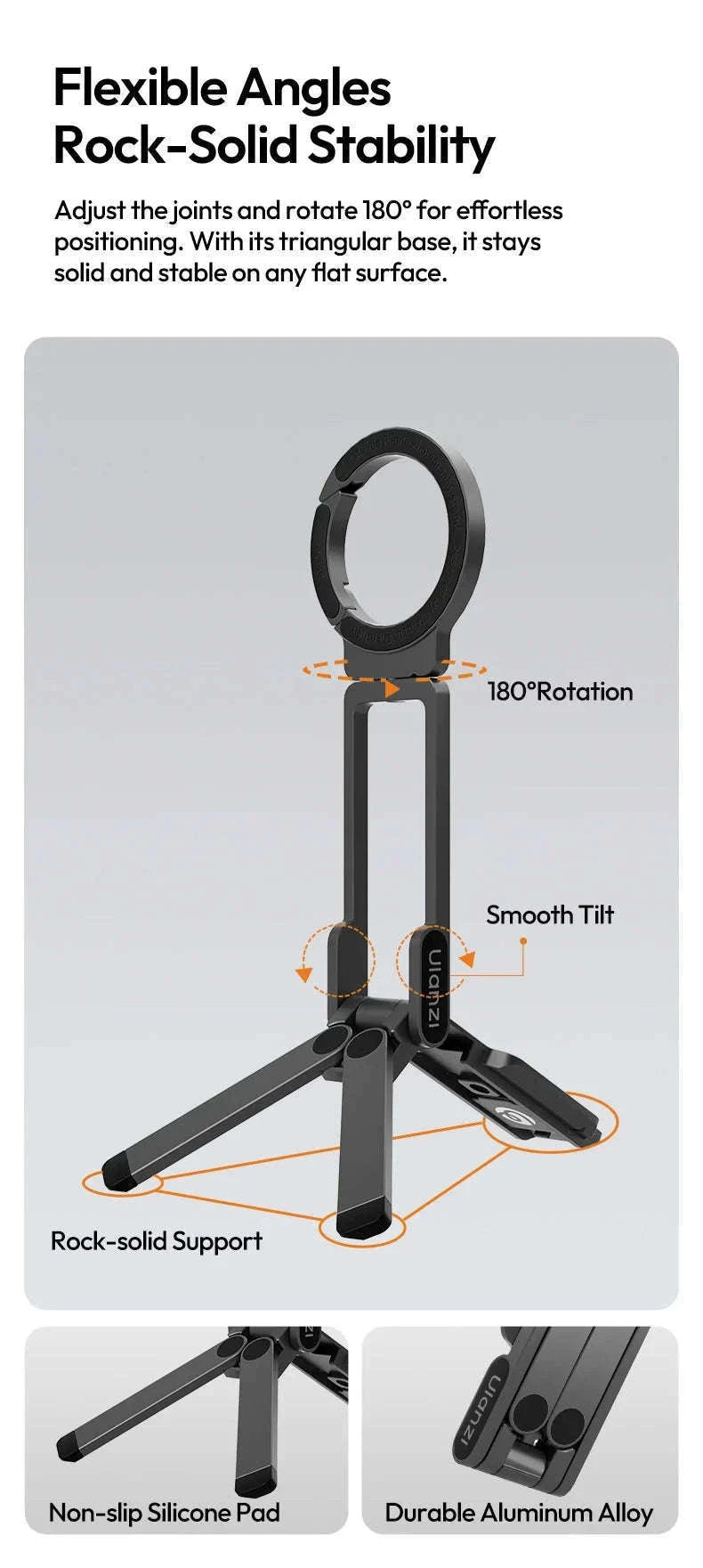 Ulanzi MA38 MagLock Magnetic Phone Stand with Hidden Hook-MA38 / China Mainland