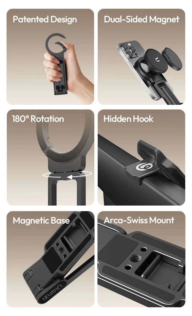 Ulanzi MA38 MagLock Magnetic Phone Stand with Hidden Hook-MA38 / China Mainland