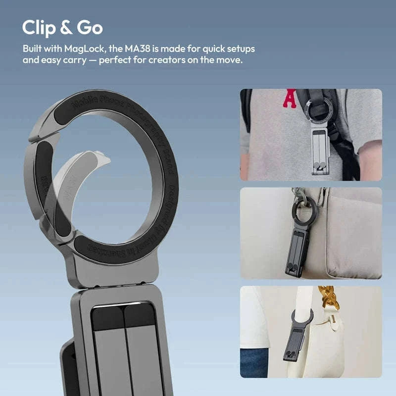 Ulanzi MA38 MagLock Magnetic Phone Stand with Hidden Hook-MA38 / China Mainland
